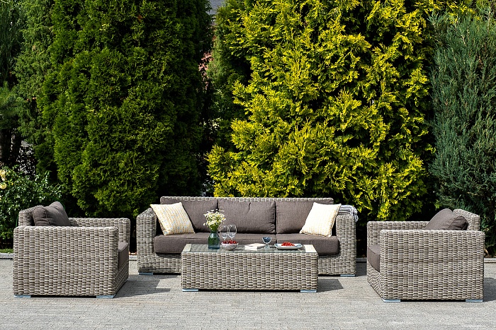 Боно журнальный столик из искусственного ротанга, цвет серый - фото 6