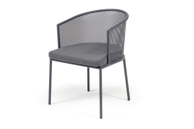"Прометей" стул, каркас из стали темно-серый (RAL7024) муар, ткань темно-серая 027