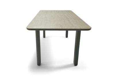 "Витория" обеденный стол из алюминия, столешница из искусственного камня