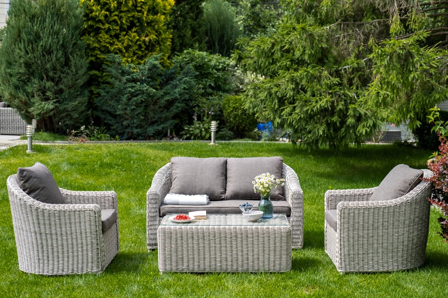 Кон Панна лаунж-зона из искусственного ротанга, цвет бежевый - фото 1