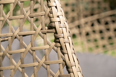 "Флоренция" подвесное кресло-кокон из искусственного ротанга, цвет соломенный с серо-коричневой подушкой