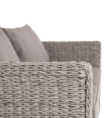 "Капучино" диван из искусственного ротанга (гиацинт) трехместный с подушками, цвет серый "Капучино" диван из искусственного ротанга (гиацинт) трехместный с подушками, цвет серый