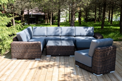 "Капри" трансформирующаяся лаунж-зона из искусственного ротанга, цвет коричневый "Капри" трансформирующаяся лаунж-зона из искусственного ротанга, цвет коричневый